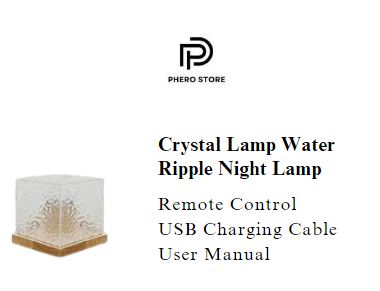 Crystal Lamp Water Ripple Night Lamp